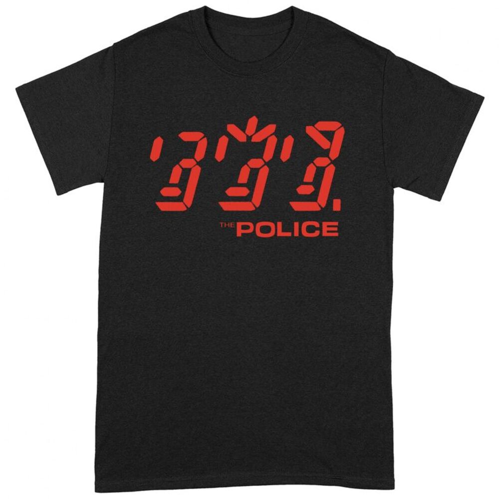 The Police Unisex Adult Icon T-Shirt / Black/Red